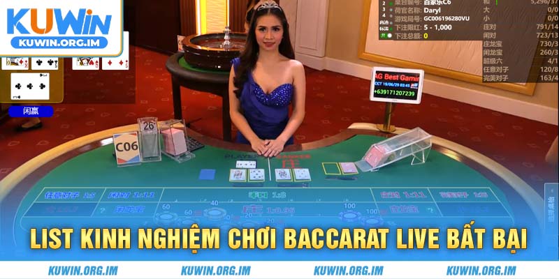 List kinh nghiệm chơi baccarat live bất bại